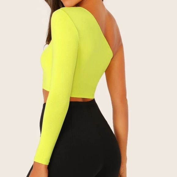 💛2/20$💛Neon One-shoulder crop top (XS/S) - Picture 2 of 5